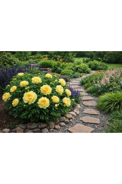 Paeonia ITOH Bartzella цветение